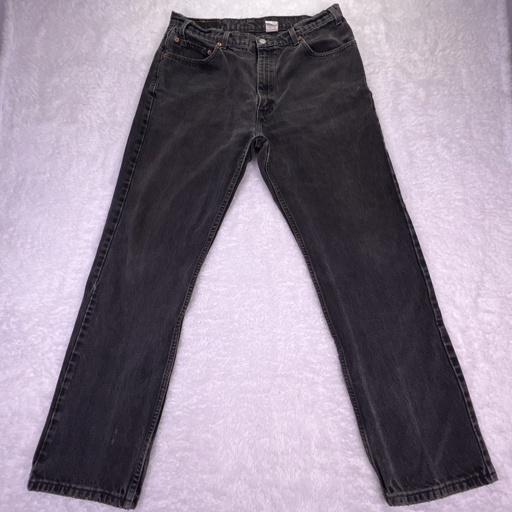 Vintage Levis Jeans Mens 36x30 (Fits 36x29) Black 505 Faded Vintage Distress USA